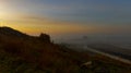 Sunset over Beringen coal mine series limburg Belgium Royalty Free Stock Photo