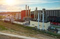 Sunset over biofuel factory