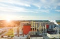 Sunset over biofuel factory