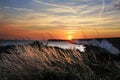 Sunset over Birling Gap Royalty Free Stock Photo