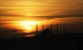 Sunset over the Blue Mosque Royalty Free Stock Photo