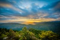 Sunset over the Blue Ridge Mountains from Table Rock, on the rim