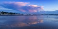 Sunset over Boats in Poole Harbour Royalty Free Stock Photo