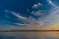 A sunset over a body of water Royalty Free Stock Photo