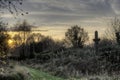 Sunset over Bradford cemetary