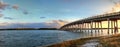 Sunset over Bridge along Estero Boulevard, crossing over New Pas