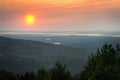 Sunset Over Cadillac Mountain in Acadia National Park Maine Royalty Free Stock Photo