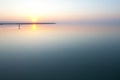 Sunset over calm lake Royalty Free Stock Photo