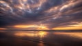 Sunset over calm ocean Royalty Free Stock Photo