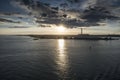 Sunset over Calshot and Fawley