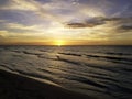 Sunset over Caribbean Sea - Bay of Pigs, Cuba Royalty Free Stock Photo