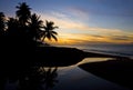 sunset over Caribbean Sea, Turtle Beach, Tobago Royalty Free Stock Photo
