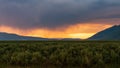 Sunset over Caribou-Targhee National Forest Royalty Free Stock Photo