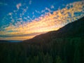 Sunset over Caribou-Targhee National Forest in Wyoming