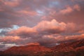 Sunset over Catalina mountains in tucson, arizona Royalty Free Stock Photo