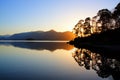 Sunset over Catbells at Derwentwater, Lake District, UK