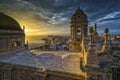 Sunset Over Cathedral Cadiz Spain Royalty Free Stock Photo