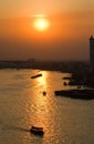 Sunset over Chao Praya River