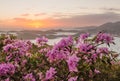 Sunset over Charlotte Amalie St Thomas Royalty Free Stock Photo