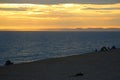 Sunset over Chesil Bank Royalty Free Stock Photo