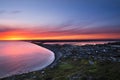Sunset over Chesil Beach, Portland Royalty Free Stock Photo