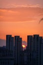 Sunset over Chongqing City Royalty Free Stock Photo