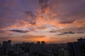 Sunset over Chongqing City Royalty Free Stock Photo