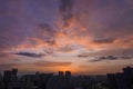 Sunset over Chongqing City Royalty Free Stock Photo