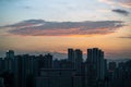 Sunset over Chongqing City Royalty Free Stock Photo