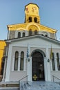 Sunset over church in Kavala, East Macedonia and Thrace