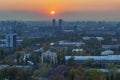 Sunset in Almaty, Kazakhstan