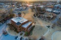 Aerial view of the city hall of Greer, South Carolina