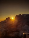 Sunset over clouds Royalty Free Stock Photo