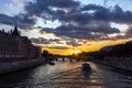 Sunset over Conciergerie - Paris, France Royalty Free Stock Photo