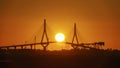 Sunset Over 1812 Constitution Bridge Cadiz Spain