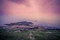 Sunset over Cornish coast Royalty Free Stock Photo