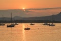 Sunset over Cowichan Bay in British Columbia