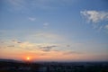 Sunset over Cracov city