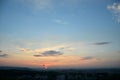 Sunset over Cracov city