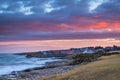 Sunset over Craster Village Royalty Free Stock Photo