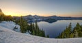 Sunset over Crater Lake Royalty Free Stock Photo