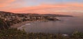 Sunset over Crescent Bay in Laguna Beach Royalty Free Stock Photo