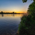 The Sunset Over Croxall Lake: A Breathtaking Scene in the United Kingdom