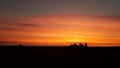 Sunset over Czech countryside