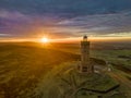 Sunset over Darwen Tower, Lancashire Royalty Free Stock Photo
