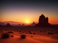 Sunset over the desert Capture the beauty of the underwater world made with generative ai