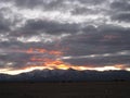 Sunset over desert mountains Royalty Free Stock Photo