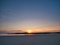 Sunset over the deserted Ardroil Sands Uig Sands on the Isle of Lewis in the Outer Hebrides, Scotland, UK.