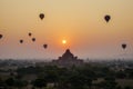 Sunset over Dhammayangyi Temple in Bagan, Myanmar Royalty Free Stock Photo