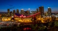 Sunset Over Downtown Calgary and Saddledome